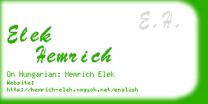 elek hemrich business card